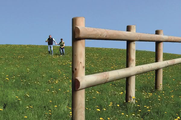 Zaunriegel Lärche Ø 10 cm, Ø 12 cm