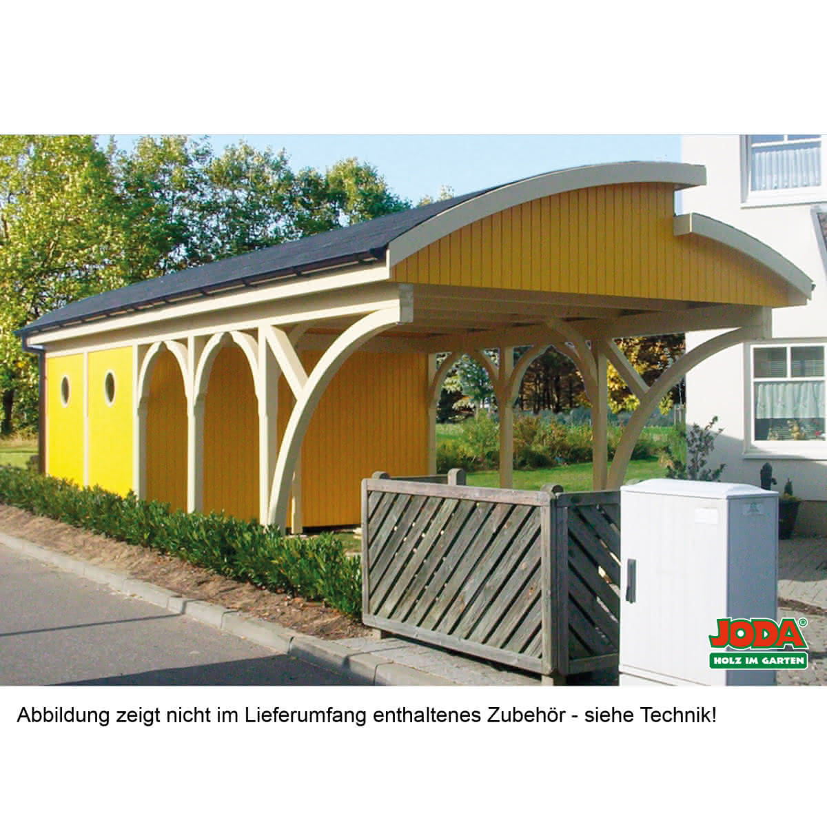 Carport mit gewölbtem Stufendach Carport mit gewölbtem Stufendach