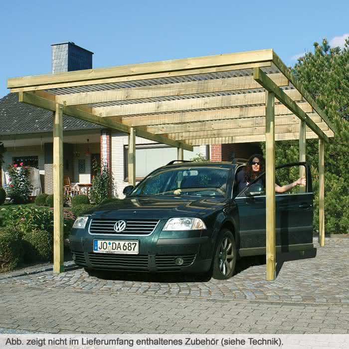 Carport Mit Flachdach Im Format 304 X 510 Cm