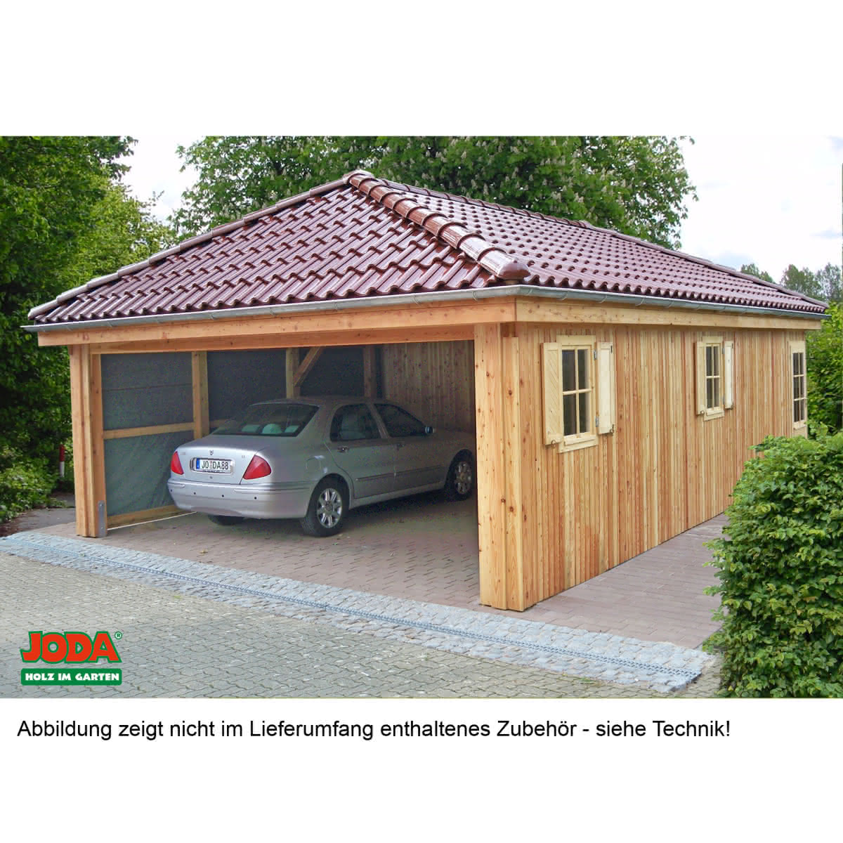 Doppelcarport -vorgefertigter Bausatz, Posten 13,5x13,5 cm Doppelcarport -vorgefertigter Bausatz, Posten 13,5x13,5 cm