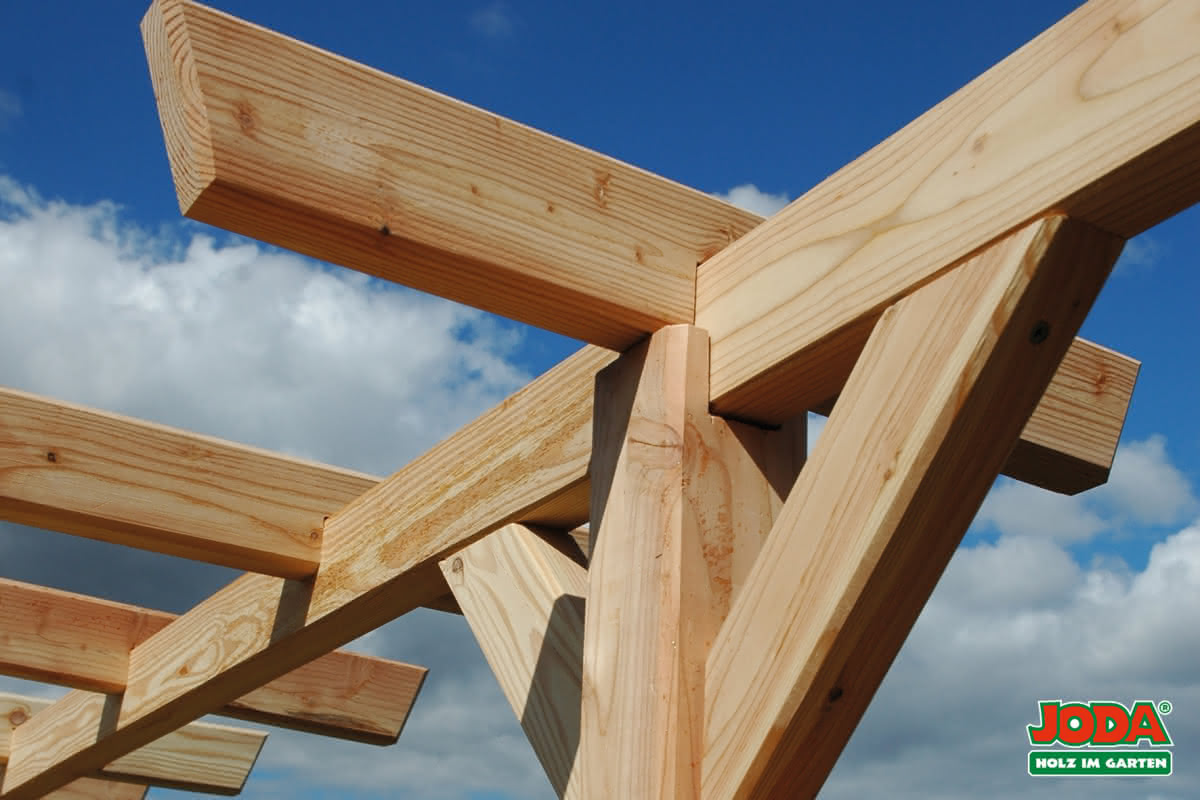 Holz Pergola KomplettBausatz. 3 Pfosten