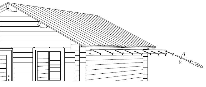 Aufbau eines Blockbohlenhauses: Montage der Traufbretter