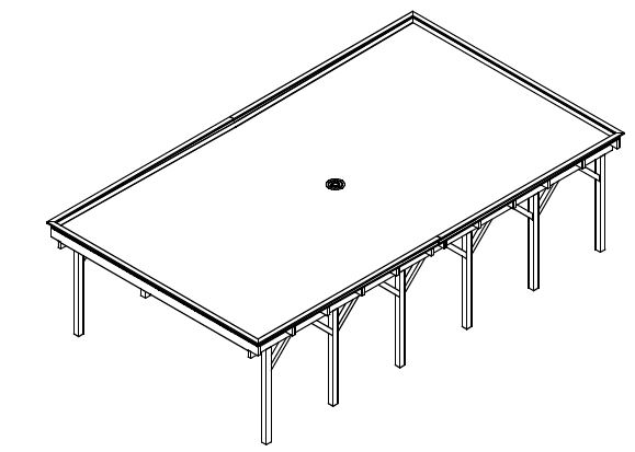 Aufbau eines Carports mit Holzblenden: Montage der Abdeckbretter bei Grün- und Pappdach
