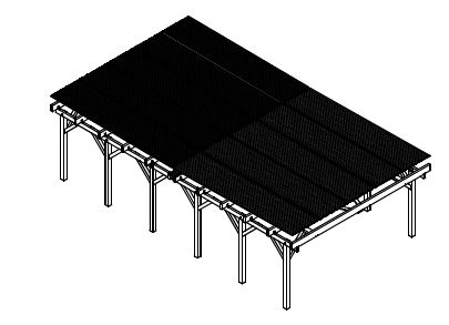 Aufbau eines Carports mit Holzblenden: Montage der Dachplatten