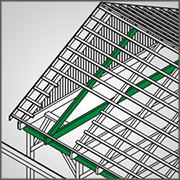 Sattelbalken mit Gebinde für Carports