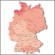 Karte der Windlastzonen in Deutschland