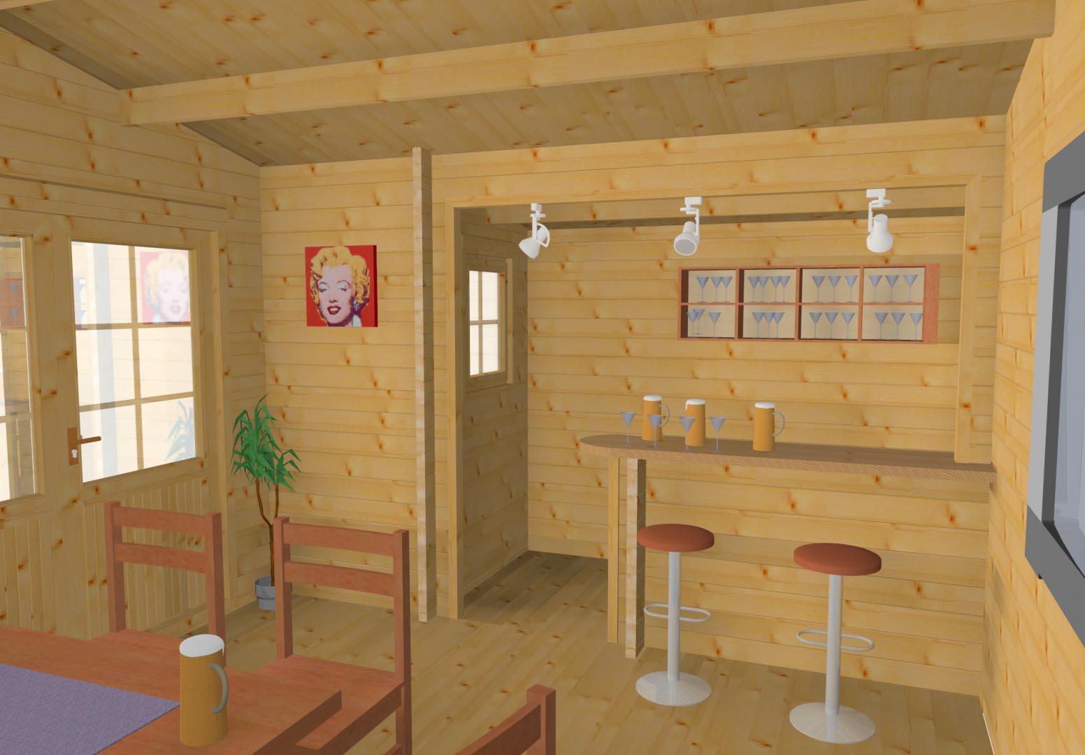 Partyhaus Innenansicht