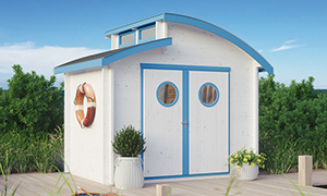 Gartenhütte Nautic mit Shed-Dach