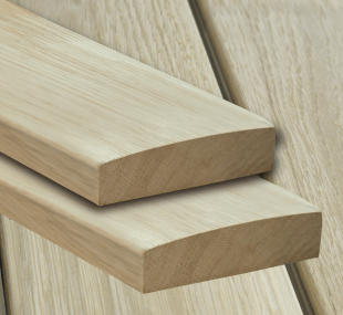 Terrassendiele abgerundet