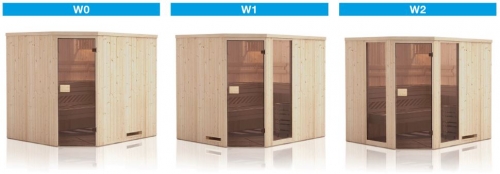 Sauna mit Eckeinstieg