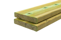 Polarkiefer kesseldruckimprägniert grün mit französischem Profil Polarkiefer kesseldruckimprägniert grün mit französischem Profil